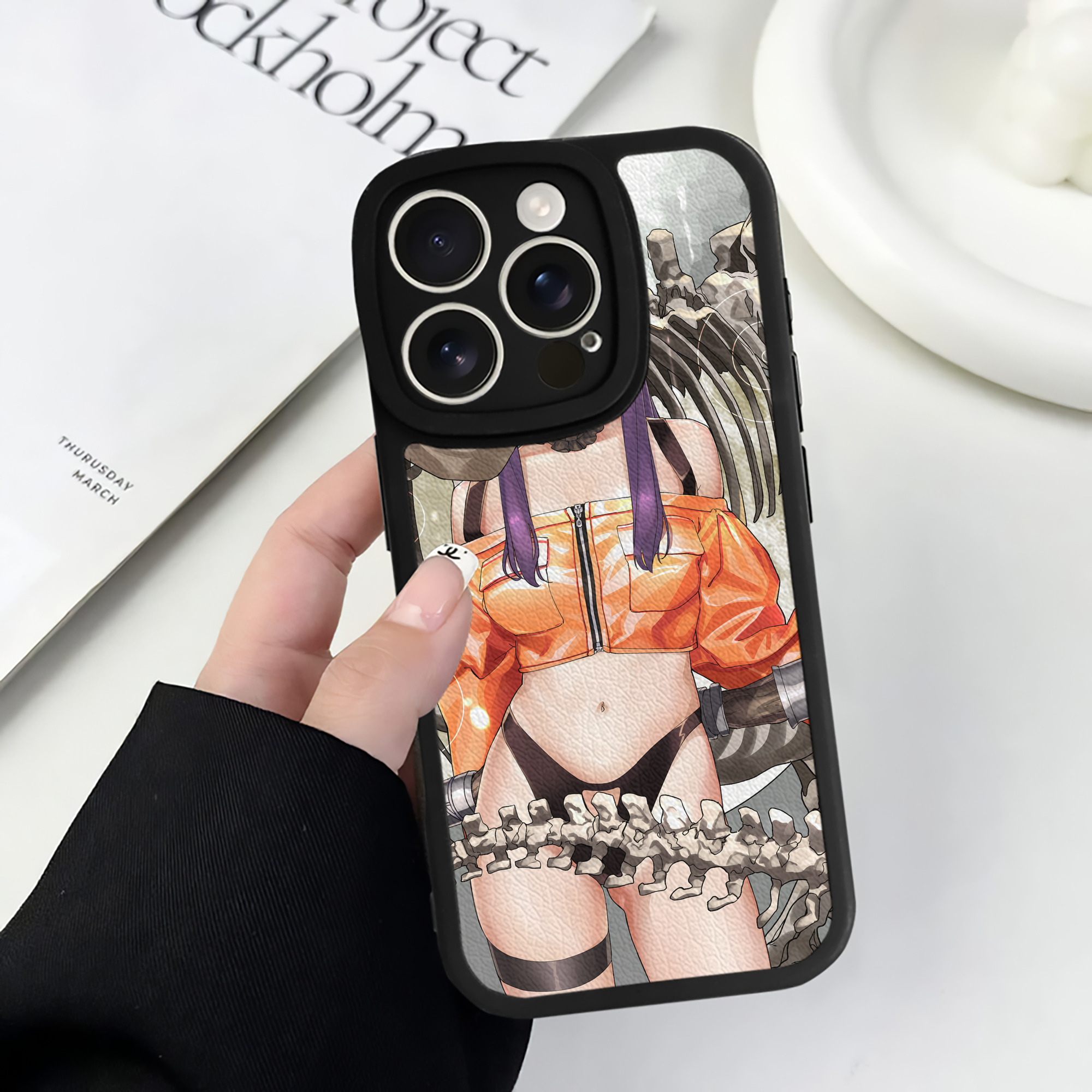 （画像用） 葬送のフリーレン Frieren 【iPhone 16シリーズ対応】シリコンスマホケース（レザー調） 材質：シリコン